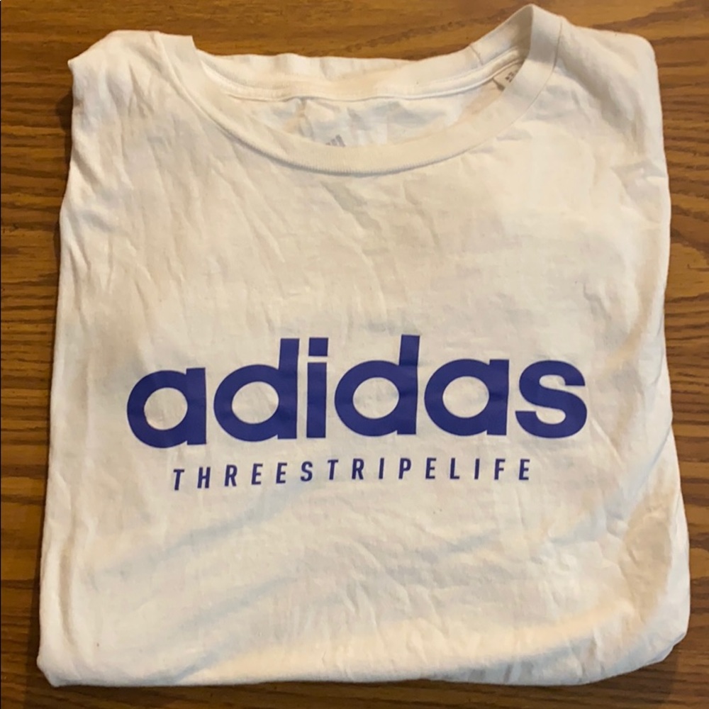 White Adidas t-shirt